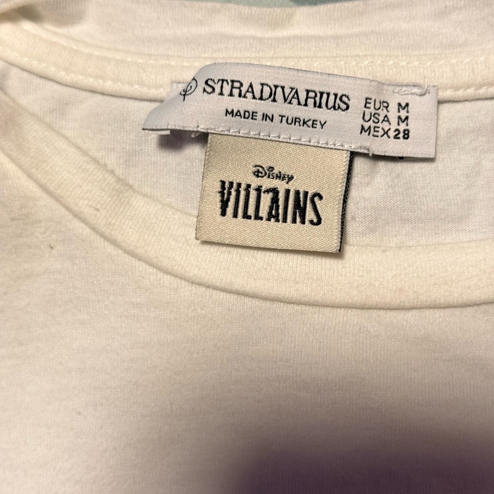 Stradivarius White Disney Villains Tee